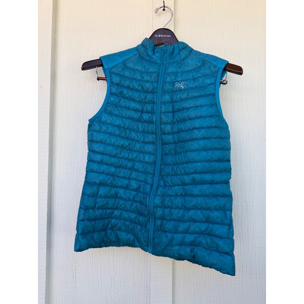 Arcteryx Cerium LT Down Vest Womens Medium Blue Puffer Gilet 16814-76055-04/15